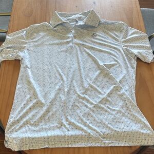 Peter Millar Sumer Comfort Light Blue printed polo size M - Makers Mark